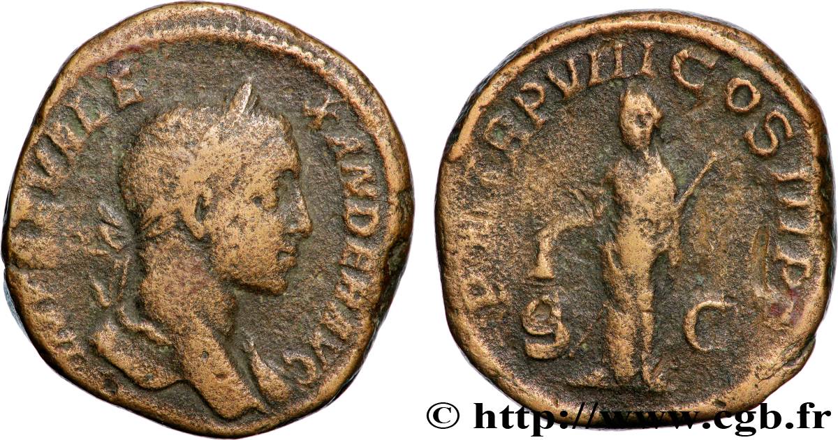 SEVERUS ALEXANDER Sesterce VF