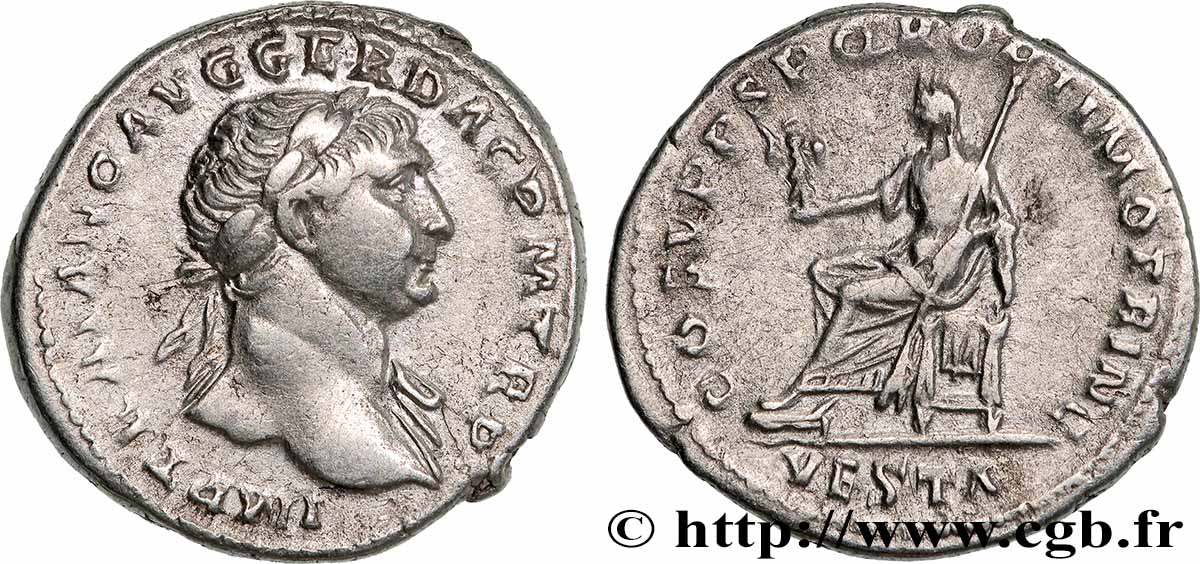 TRAJANUS Denier AU/XF