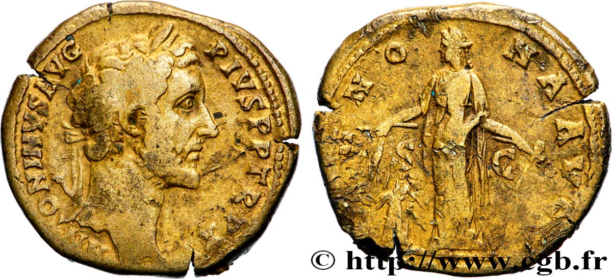ANTONIN LE PIEUX Sesterce TTB/TB+