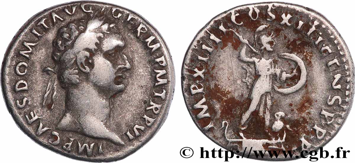DOMITIANUS Denier AU/XF