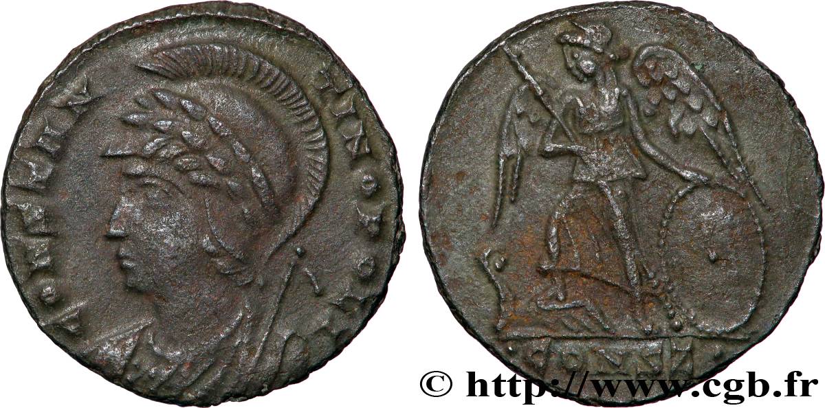 CONSTANTINOPLE Centenionalis ou nummus TTB+