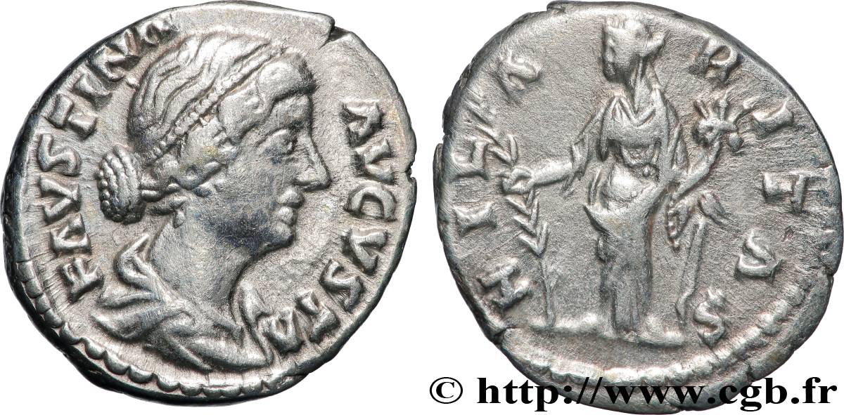 FAUSTINA DAUGHTER Denier AU