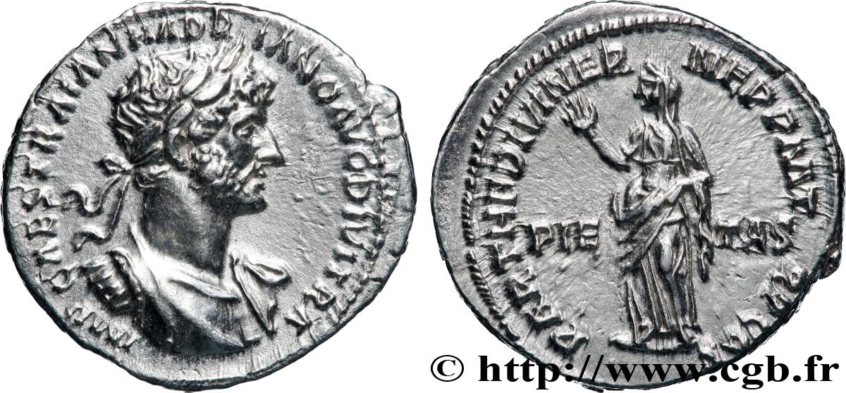 HADRIAN Denier MS/AU