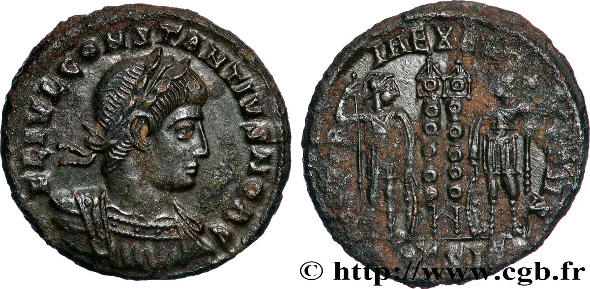CONSTANCE II Centenionalis ou nummus TTB+