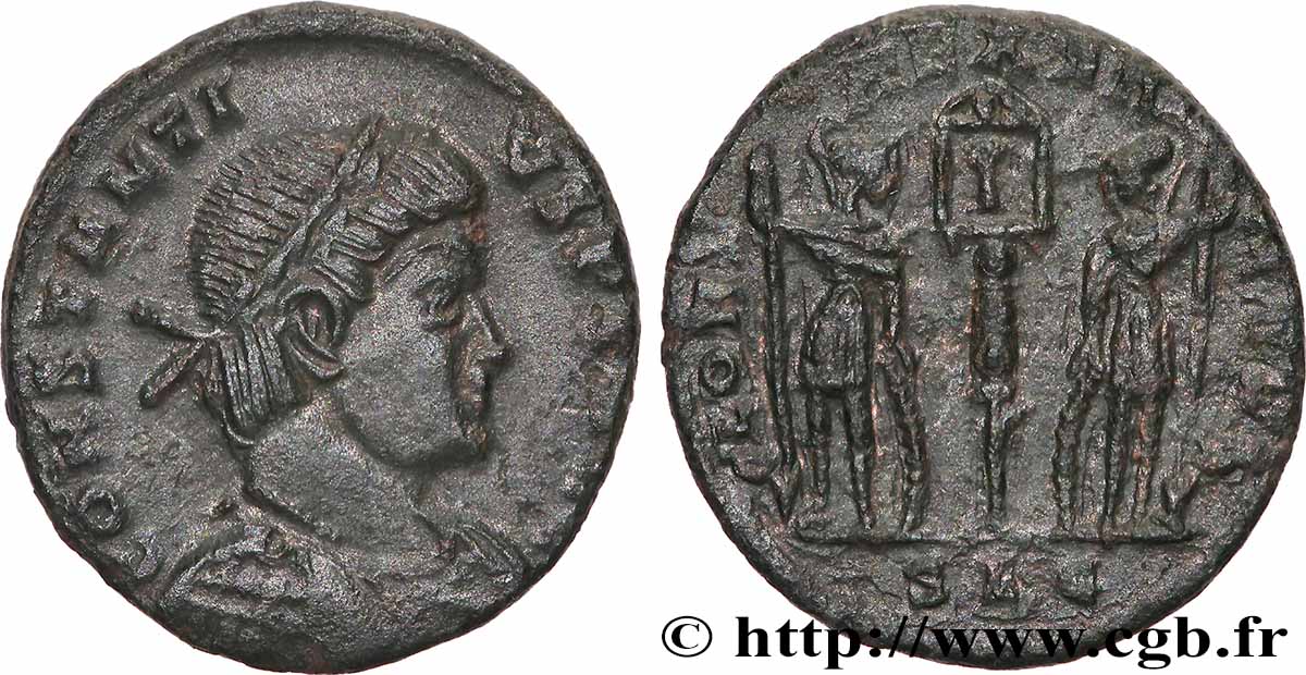 CONSTANCE II Centenionalis ou nummus TTB+