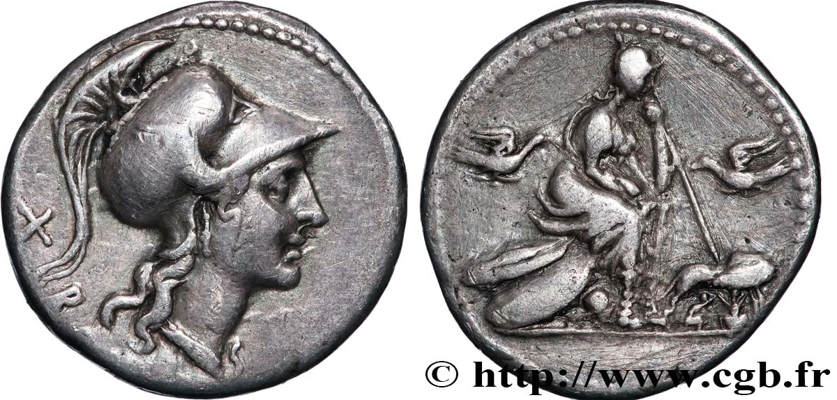 ROMAN REPUBLIC - ANONYMOUS Denier AU/XF