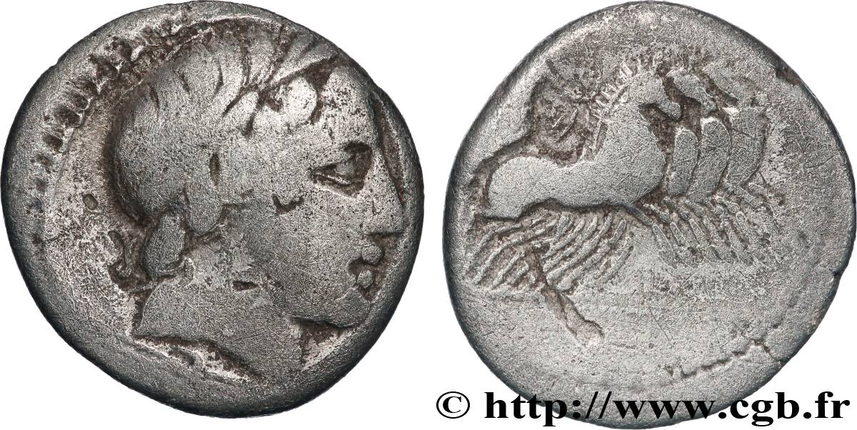 RÉPUBLIQUE ROMAINE - ANONYME Denier TTB