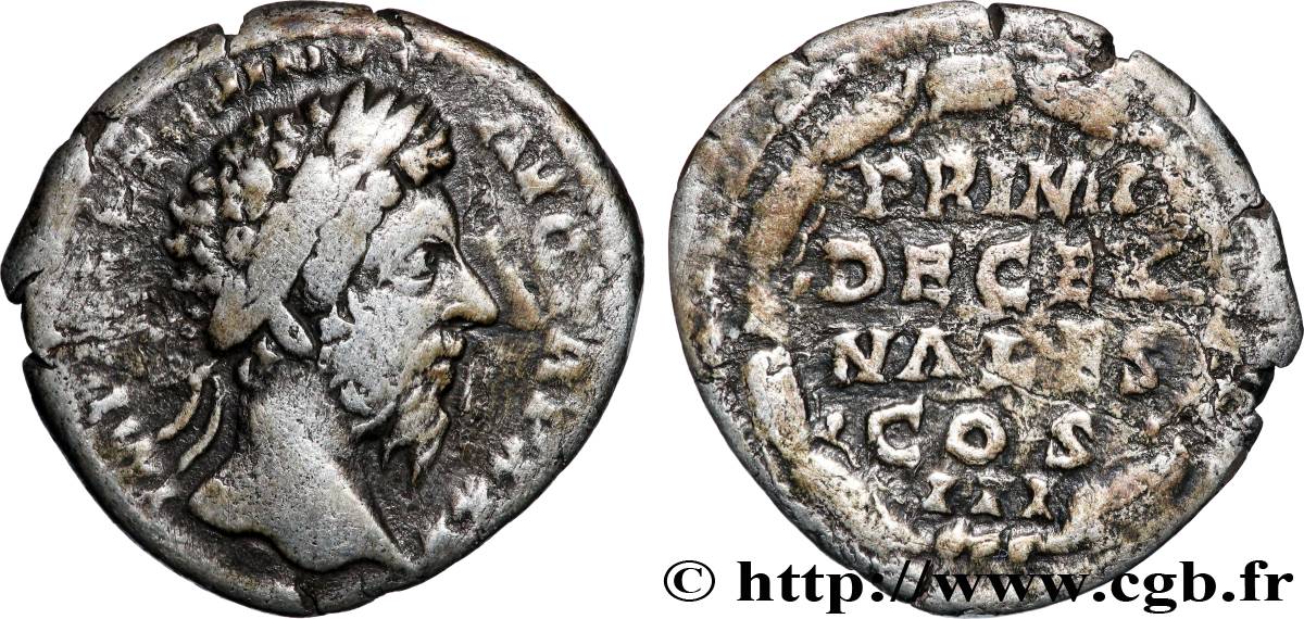 MARCUS AURELIUS Denier XF