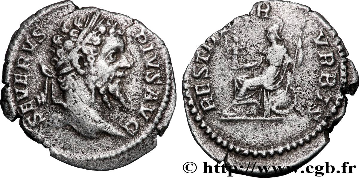 SEPTIMIUS SEVERUS Denier AU/XF