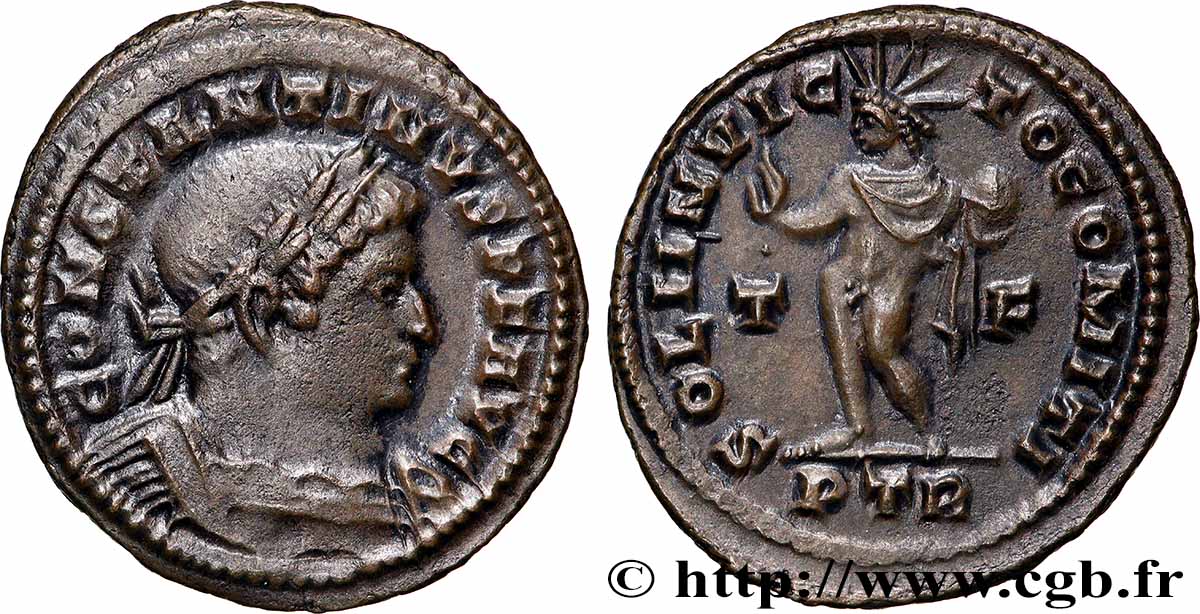 CONSTANTINE I THE GREAT Follis ou nummus AU/AU