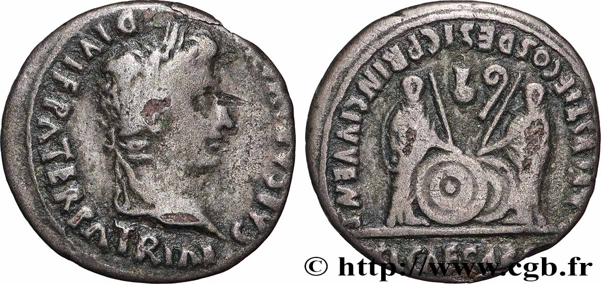 AUGUSTE, CAIUS et LUCIUS Denier TTB