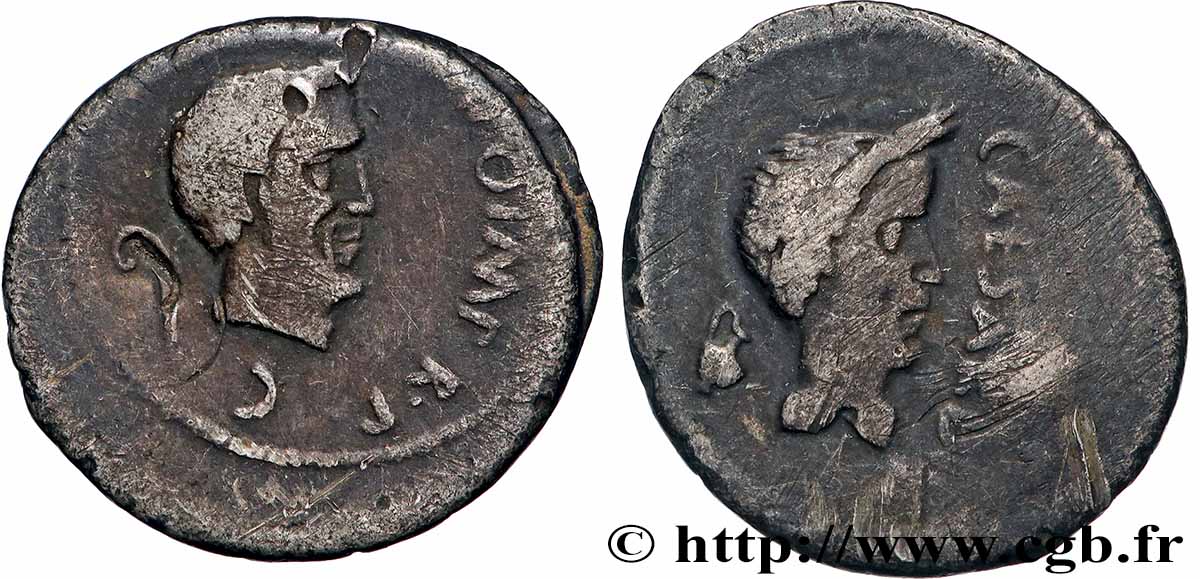 MARC ANTOINE ET JULES CÉSAR Denier fSS