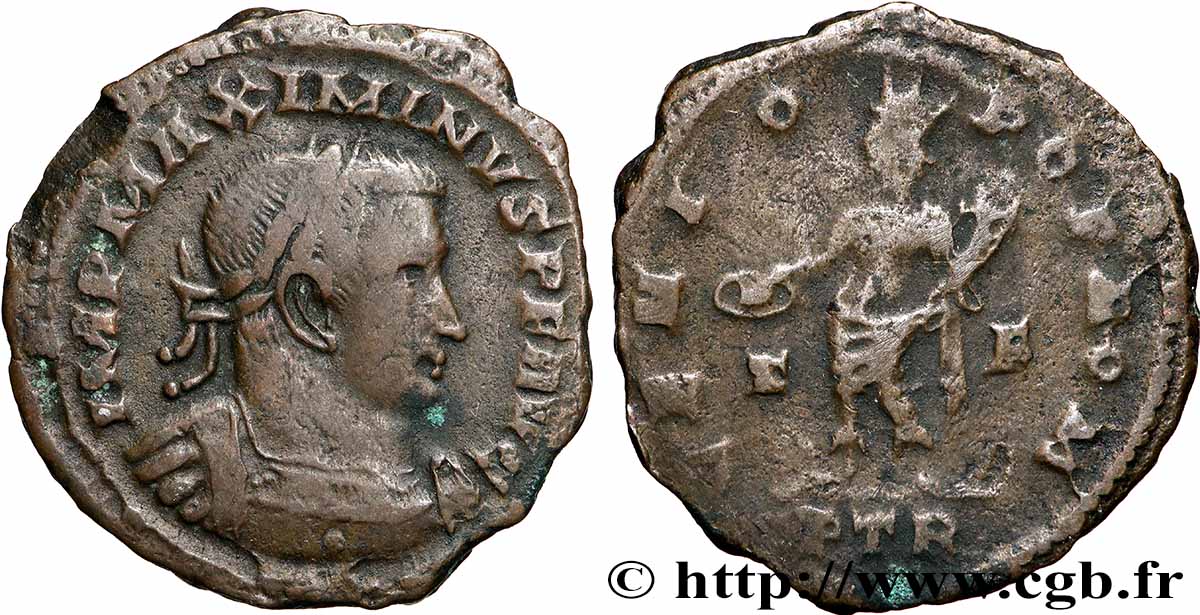 MAXIMINUS II DAZA Follis ou nummus fSS