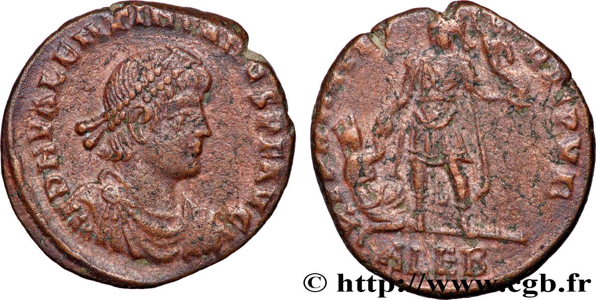 VALENTINIEN II Maiorina pecunia TTB/TB+