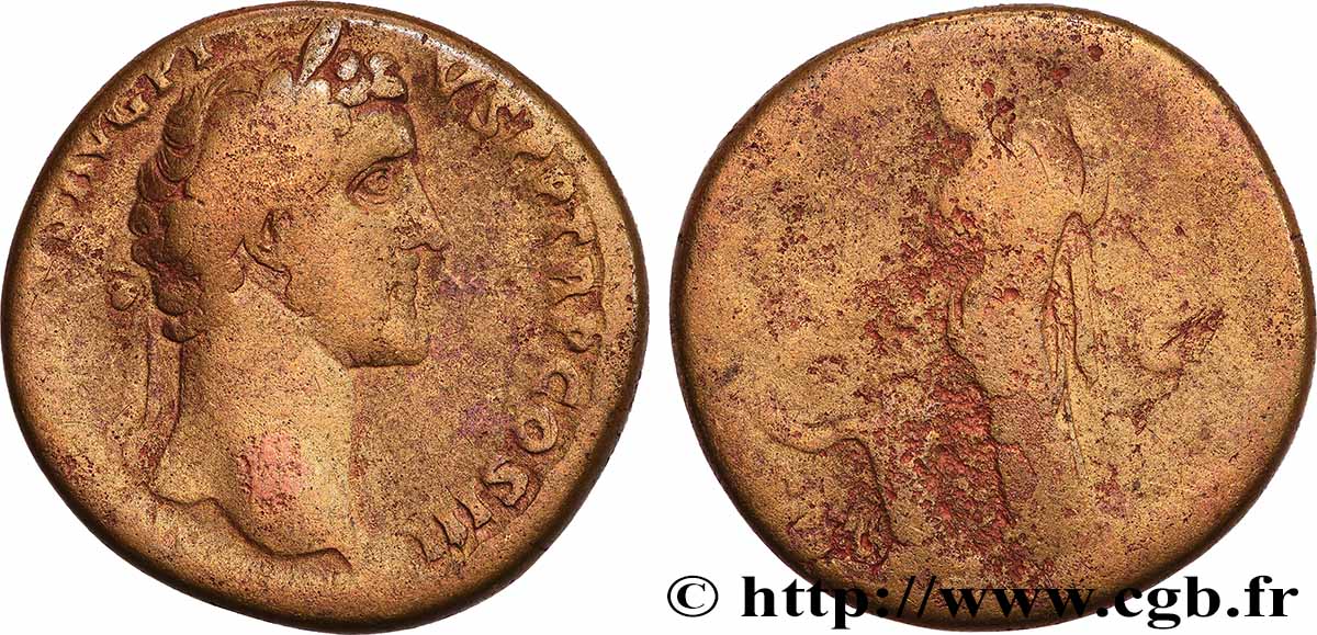 ANTONIN LE PIEUX Sesterce TB/B