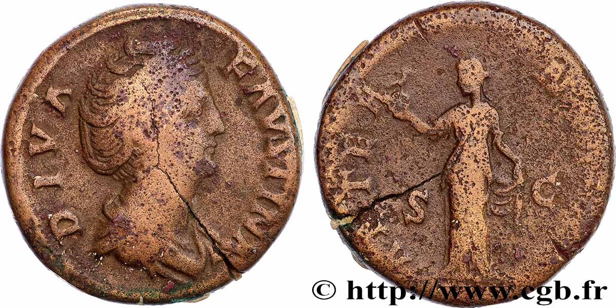 FAUSTINE MÈRE Sesterce TB+