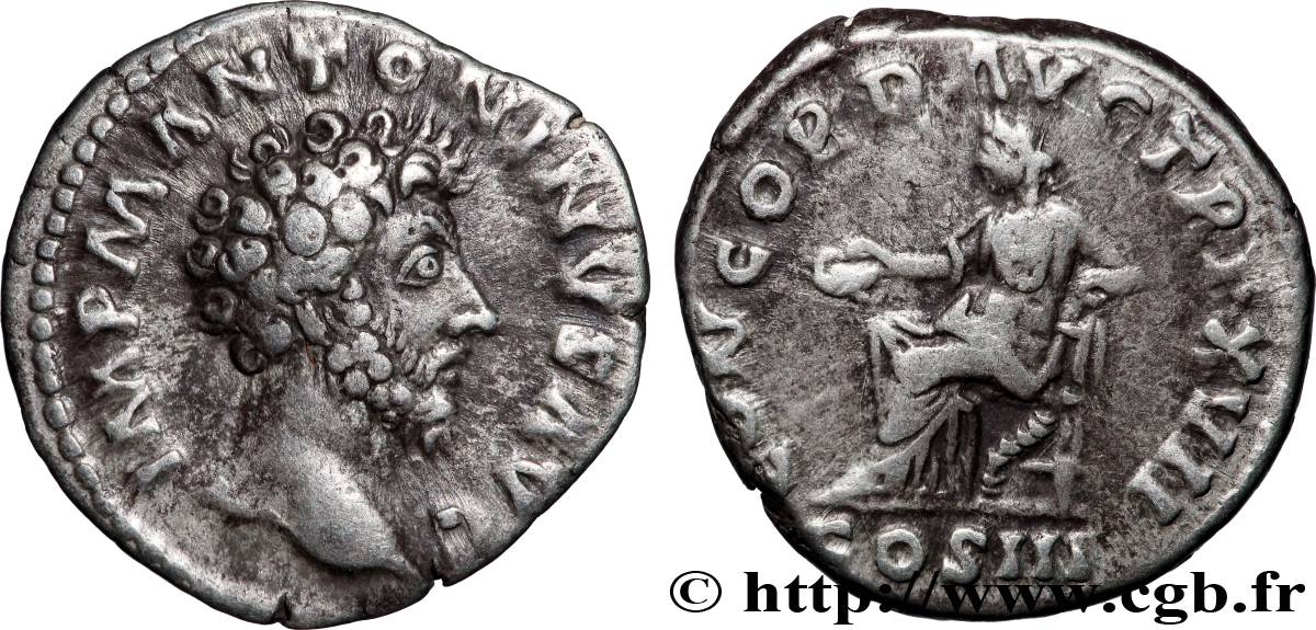 MARC AURÈLE Denier TTB