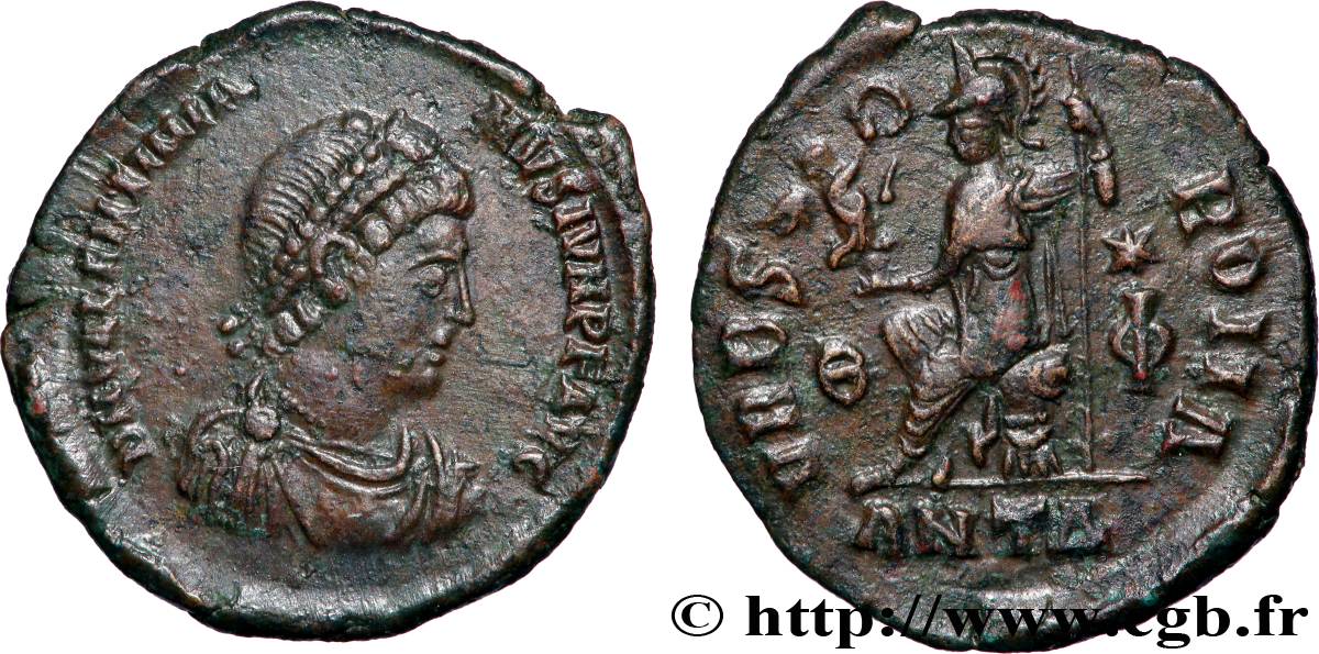 VALENTINIEN II Nummus TTB+