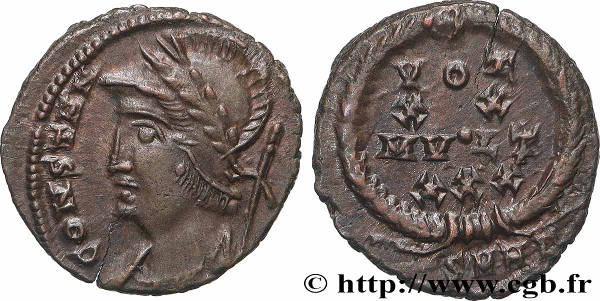 CONSTANTINOPLE Centenionalis ou nummus SUP/TTB+