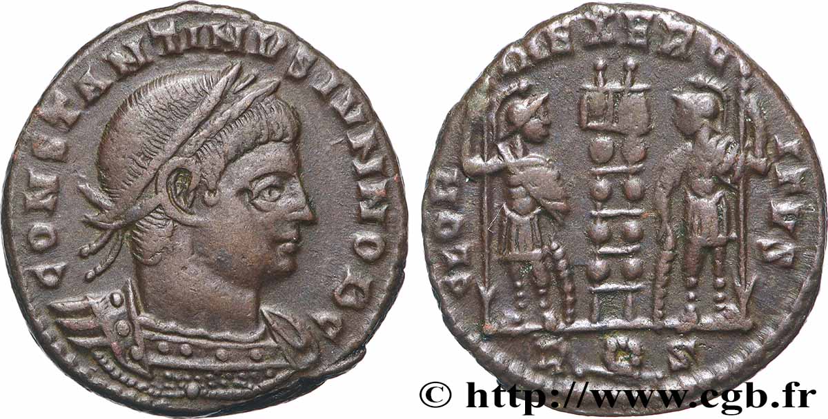CONSTANTIN II Centenionalis ou nummus TTB+