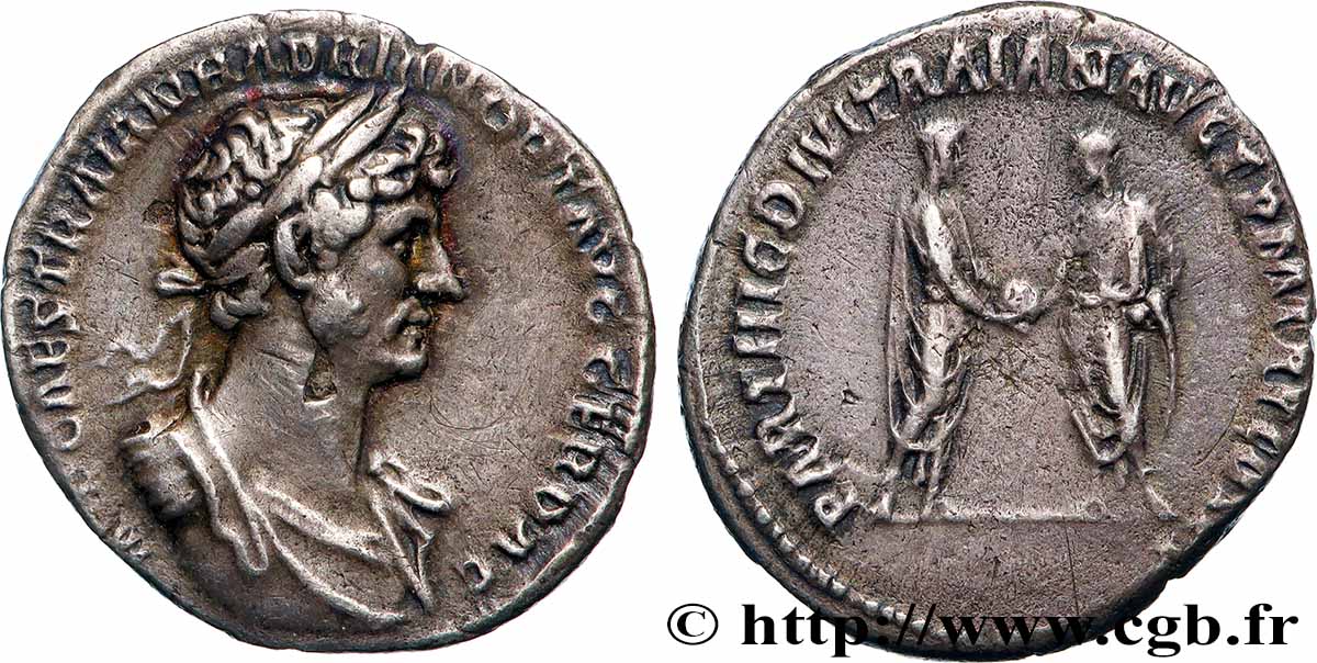 HADRIAN Denier AU/XF
