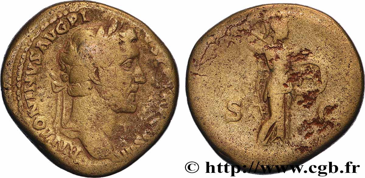 ANTONIN LE PIEUX Sesterce TB+/TB