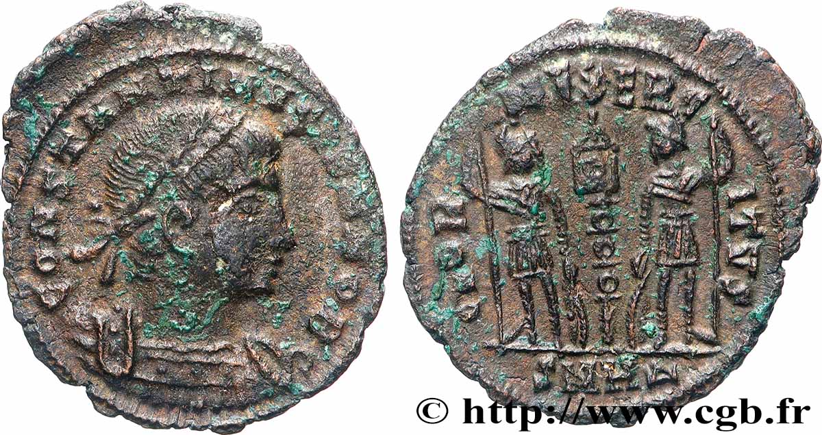 CONSTANTIN II Centenionalis ou nummus TTB+