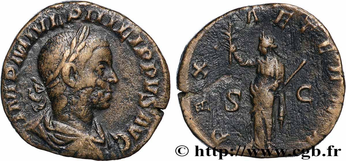 PHILIPPE II Sesterce TTB/TB+