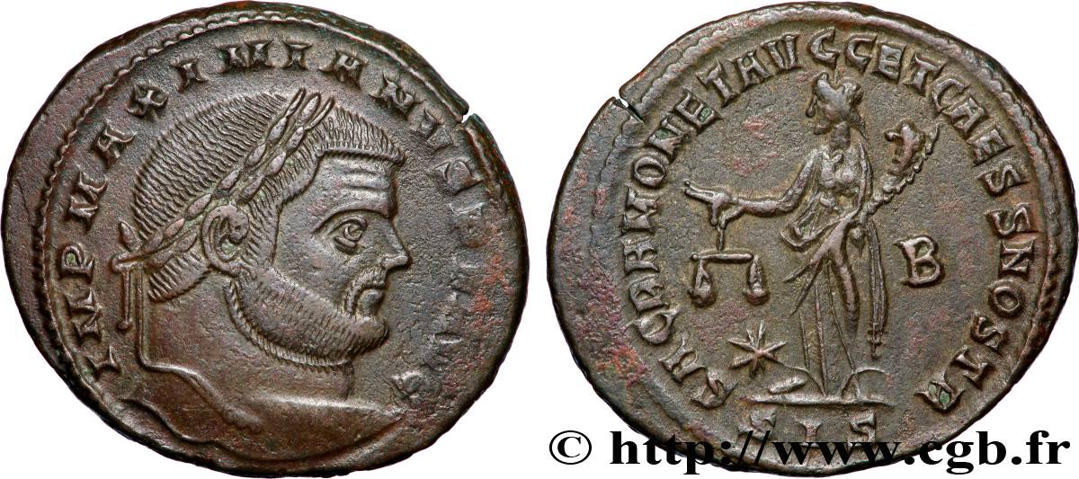 MAXIMIANUS HERCULIUS Follis ou nummus AU