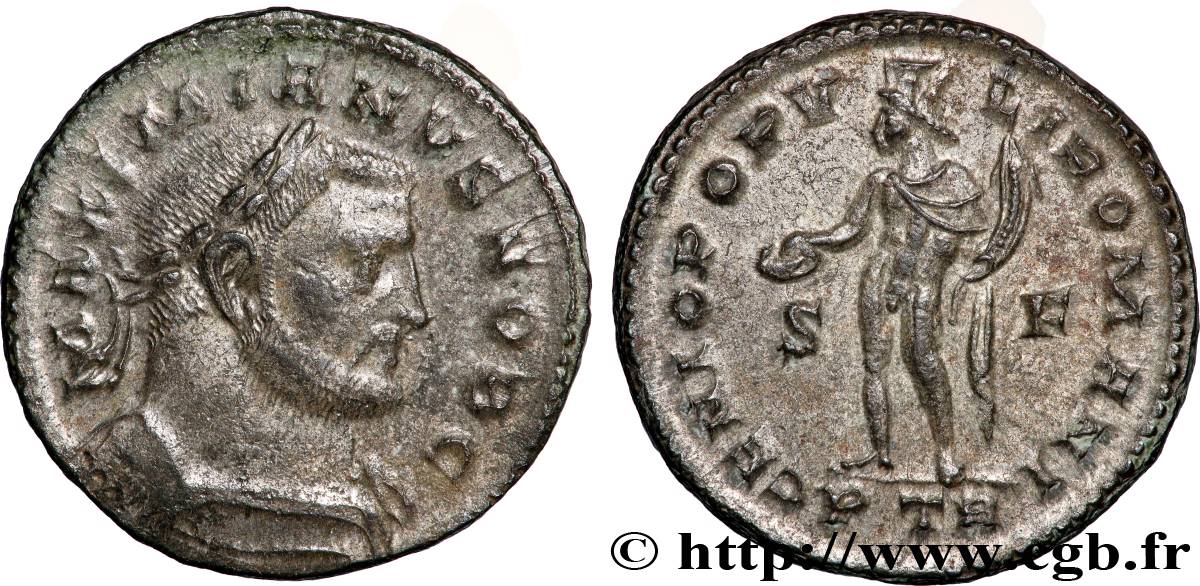 GALÈRE Follis ou nummus TTB+/SUP