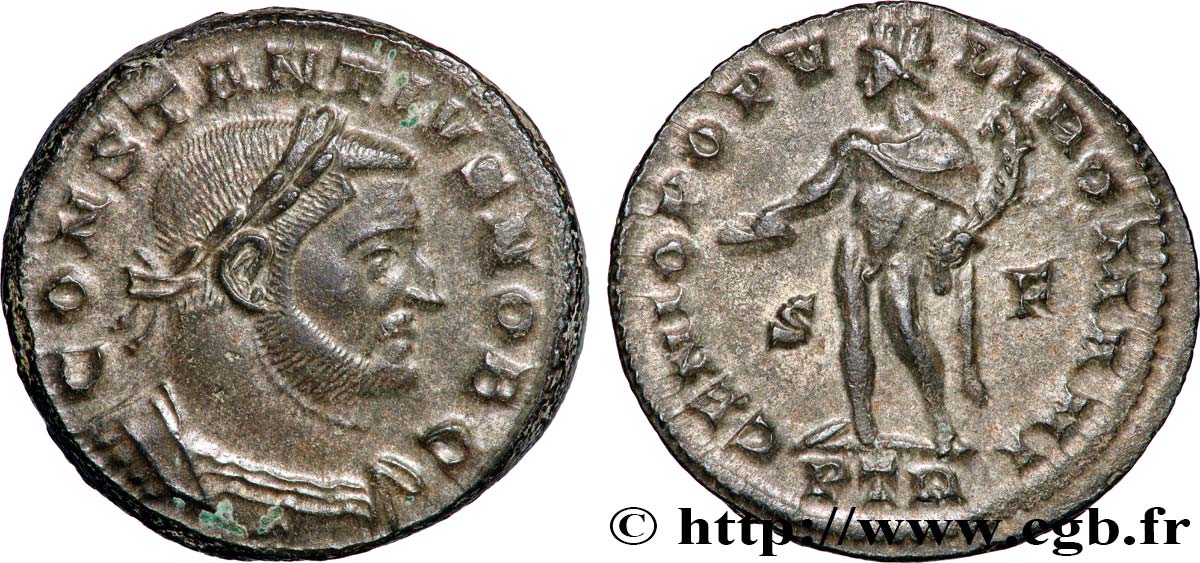 CONSTANCE Ier CHLORE Follis ou nummus SUP/TTB+