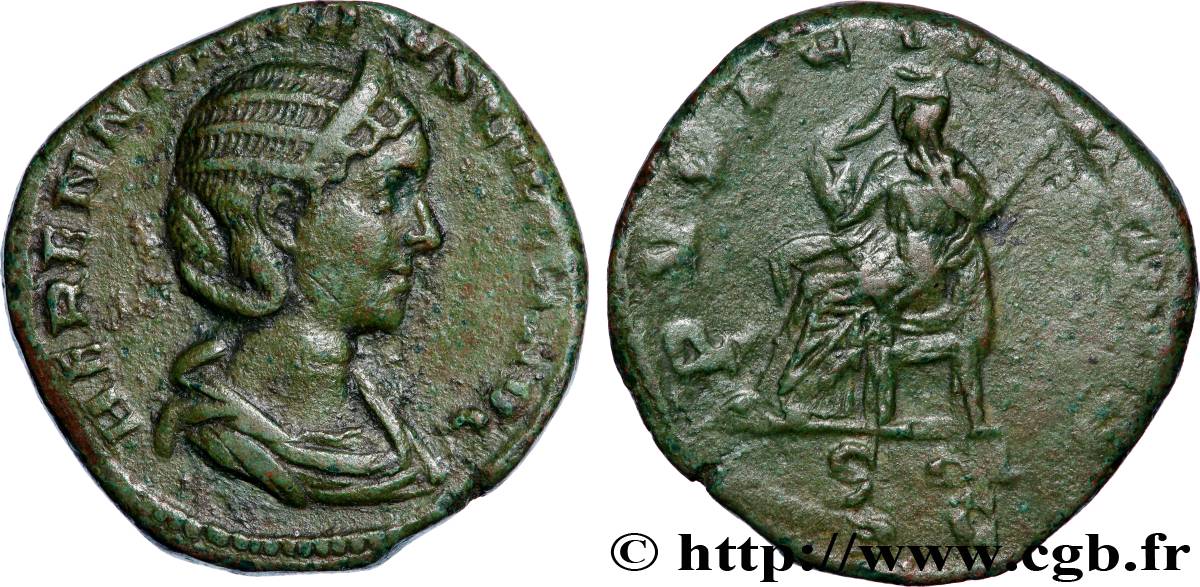 HERENNIA ETRUSCILLA Sesterce AU/XF