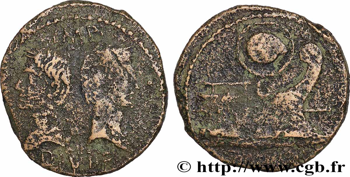 ARAUSIO - ORANGE - OCTAVE et AGRIPPA Dupondius TB+