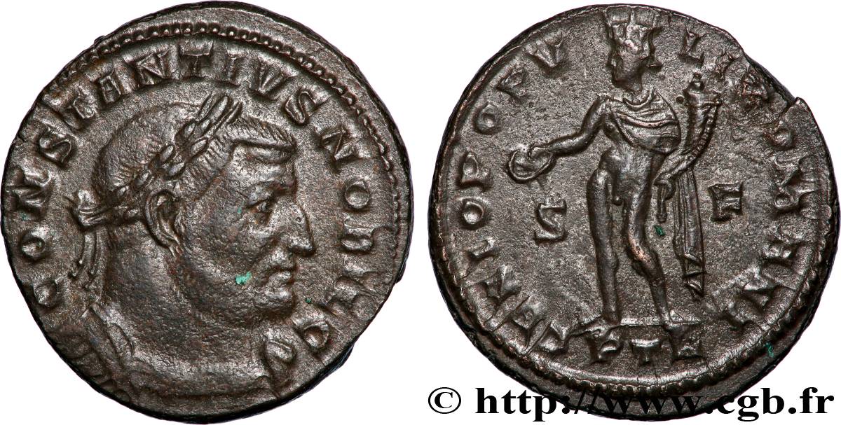 CONSTANCE Ier CHLORE Follis ou nummus TTB/TTB+