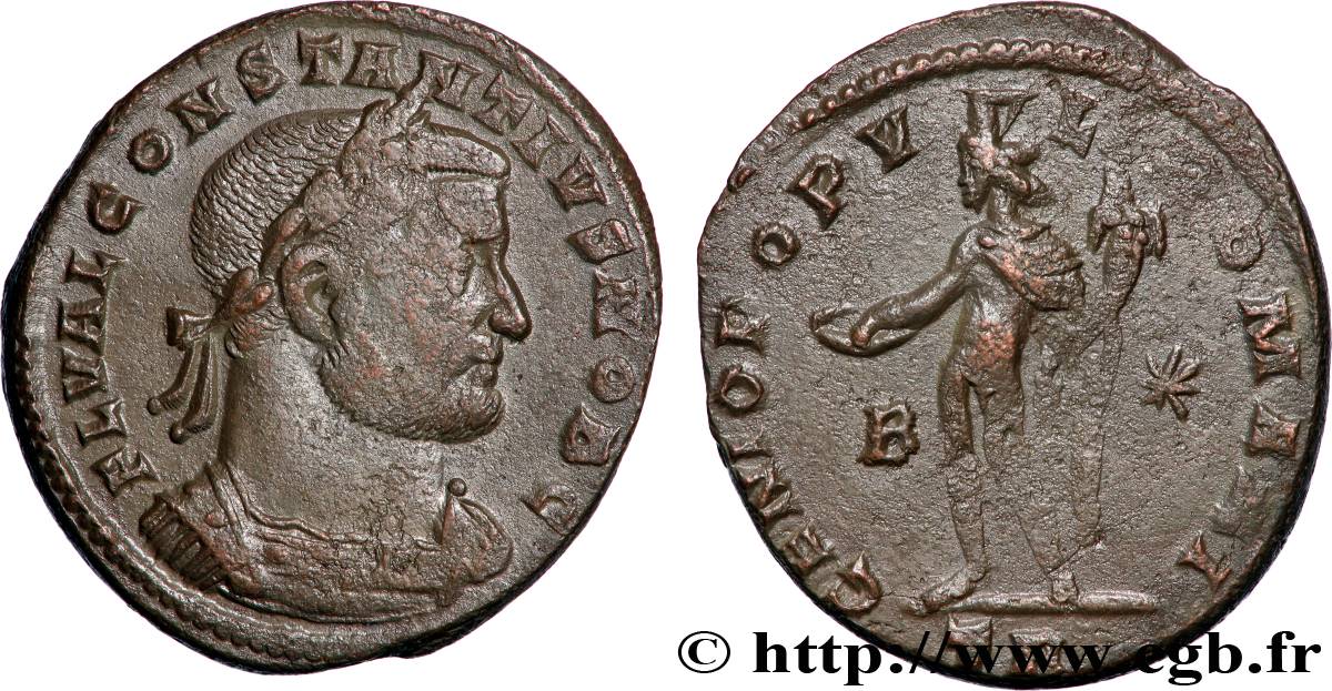 CONSTANCE Ier CHLORE Follis ou nummus TTB