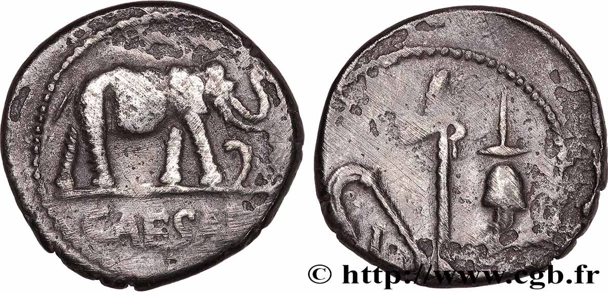 JULES CÉSAR Denier TTB