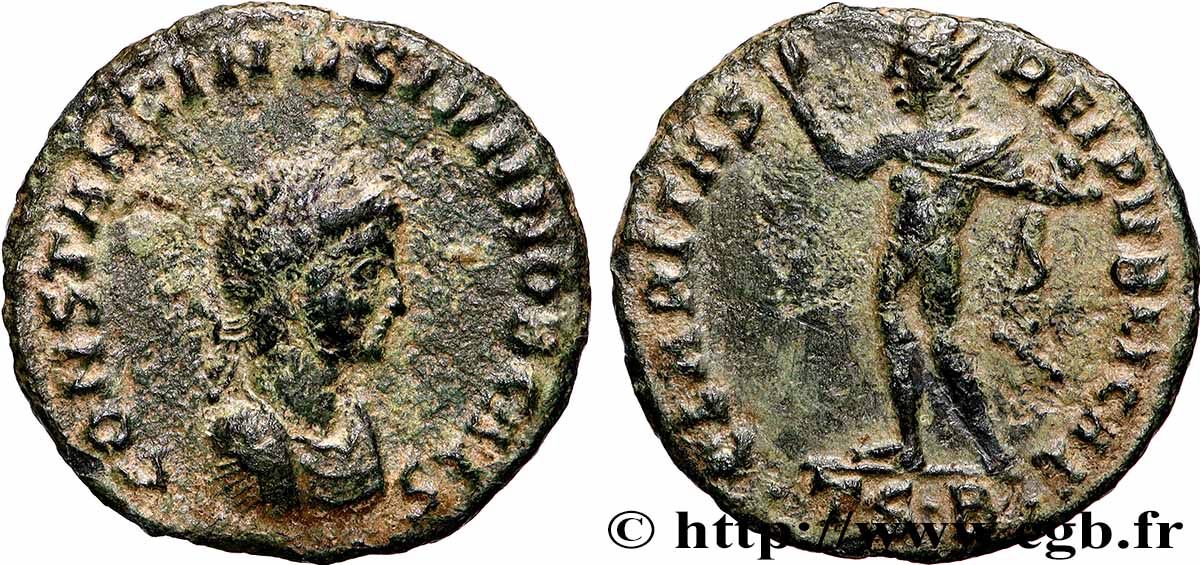 CONSTANTIN II Follis ou nummus TTB
