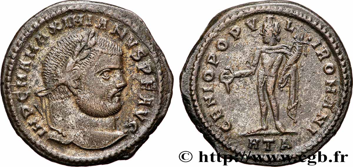 MAXIMIANUS HERCULIUS Follis ou nummus AU