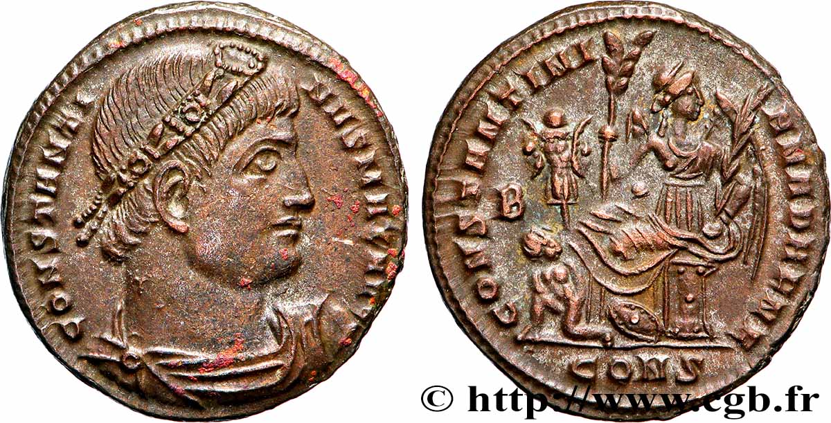 CONSTANTIN Ier LE GRAND Centenionalis ou nummus TTB+