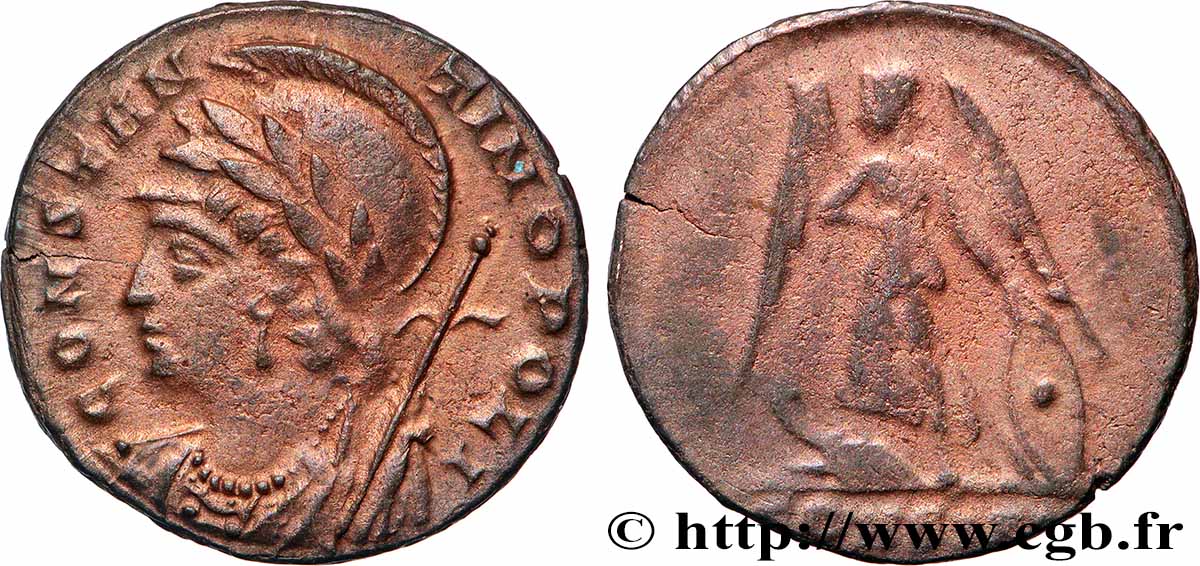 CONSTANTINOPOLIS Centenionalis ou nummus AU/XF