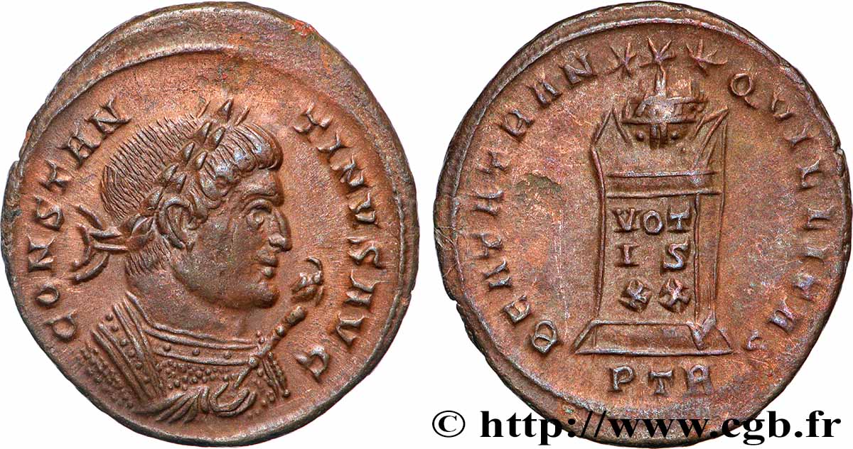 CONSTANTIN Ier LE GRAND Centenionalis ou nummus SUP