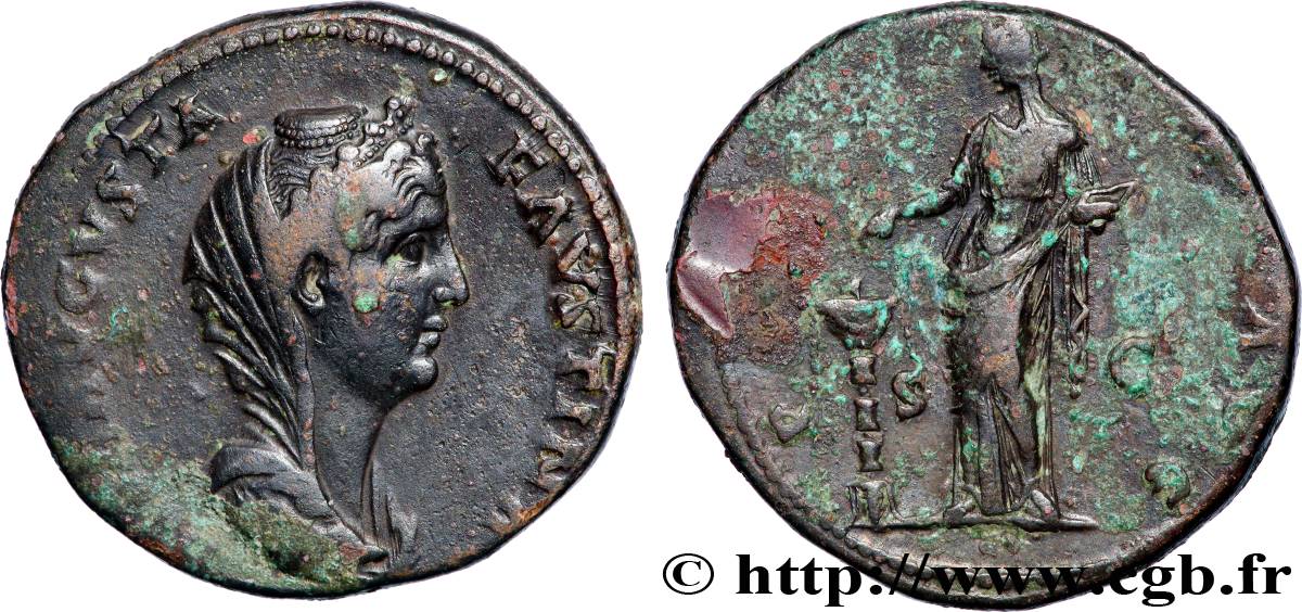 FAUSTINE MÈRE Sesterce TTB