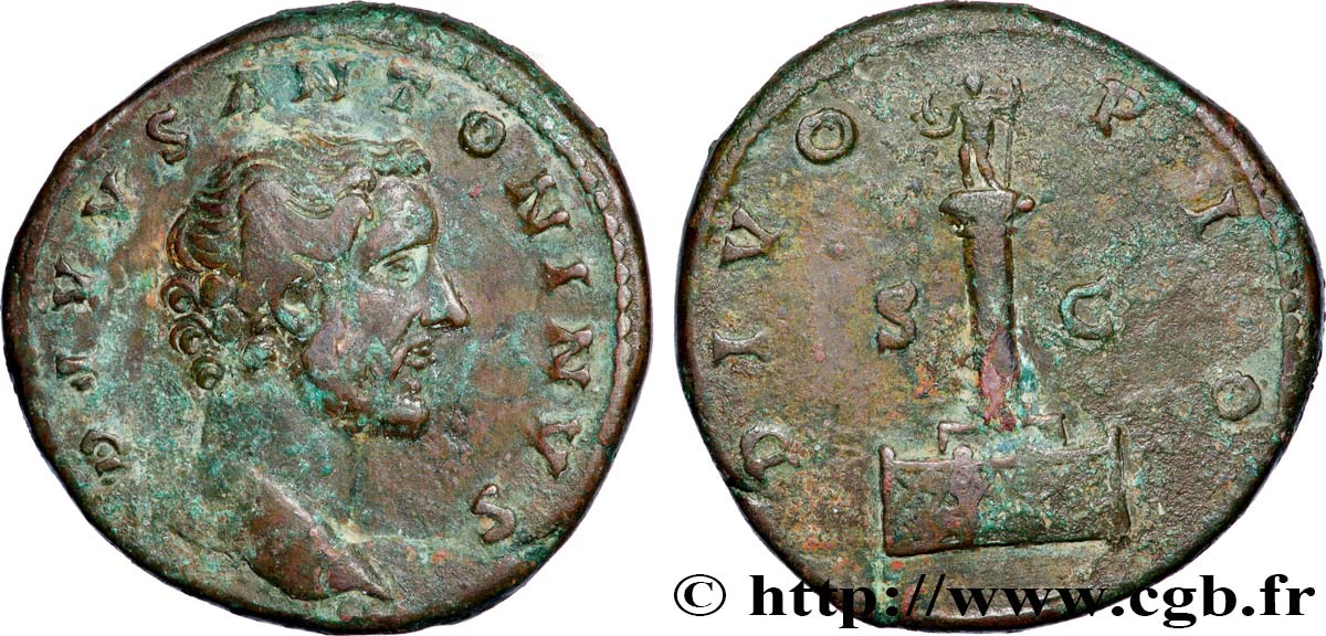 DIVUS ANTONINUS Sesterce VF