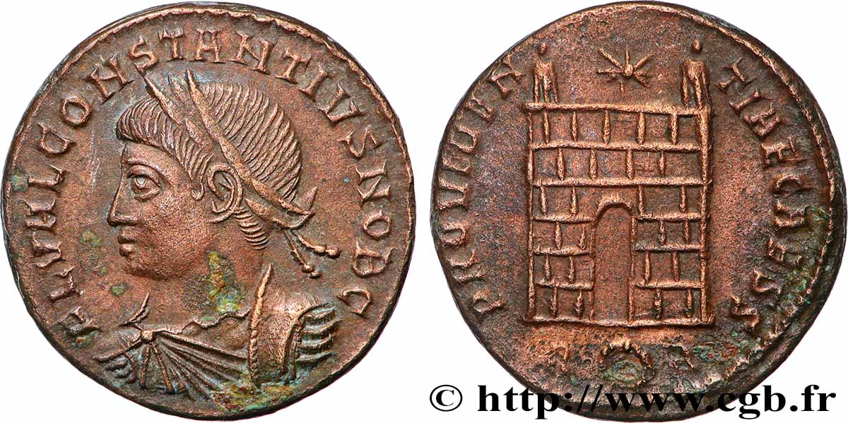 CONSTANCE II Centenionalis ou nummus TTB+