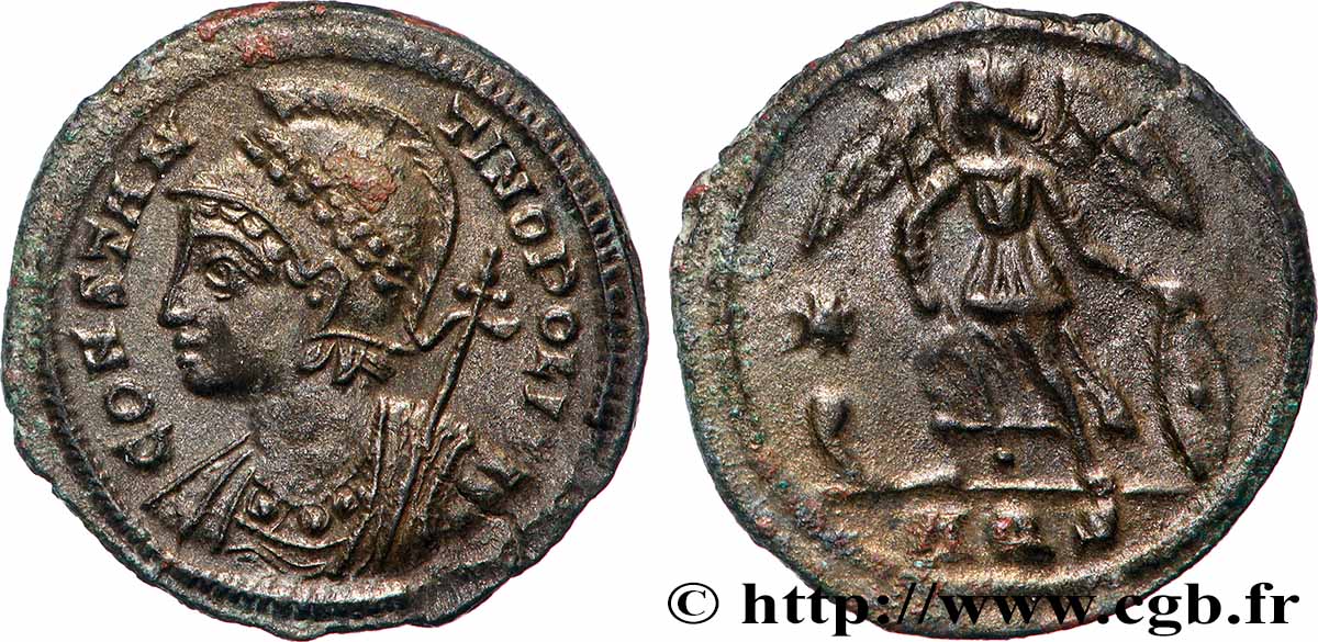 CONSTANTINOPOLI Centenionalis ou nummus SPL/q.SPL