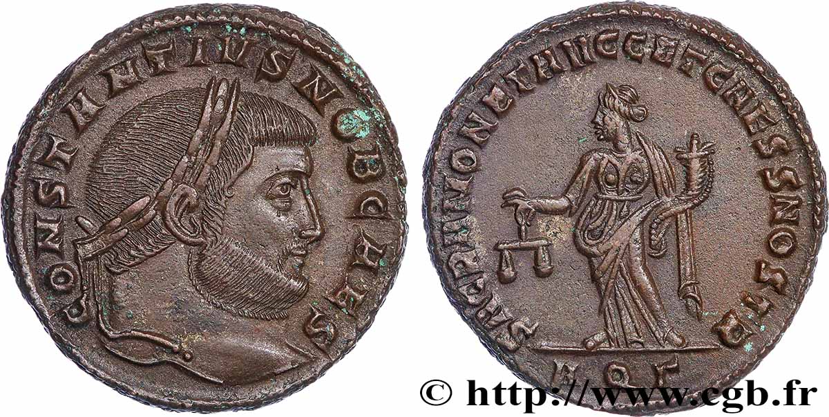 CONSTANTIUS I Follis ou nummus VZ