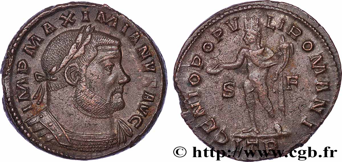 MAXIMIEN HERCULE Follis ou nummus TTB+/TTB