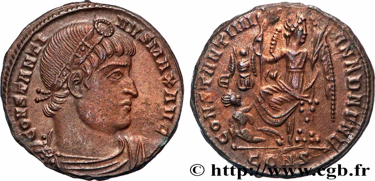 CONSTANTINE I THE GREAT Centenionalis ou nummus AU
