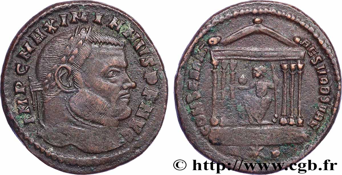 MAXIMIAN HERCULIUS Follis ou nummus AU/XF