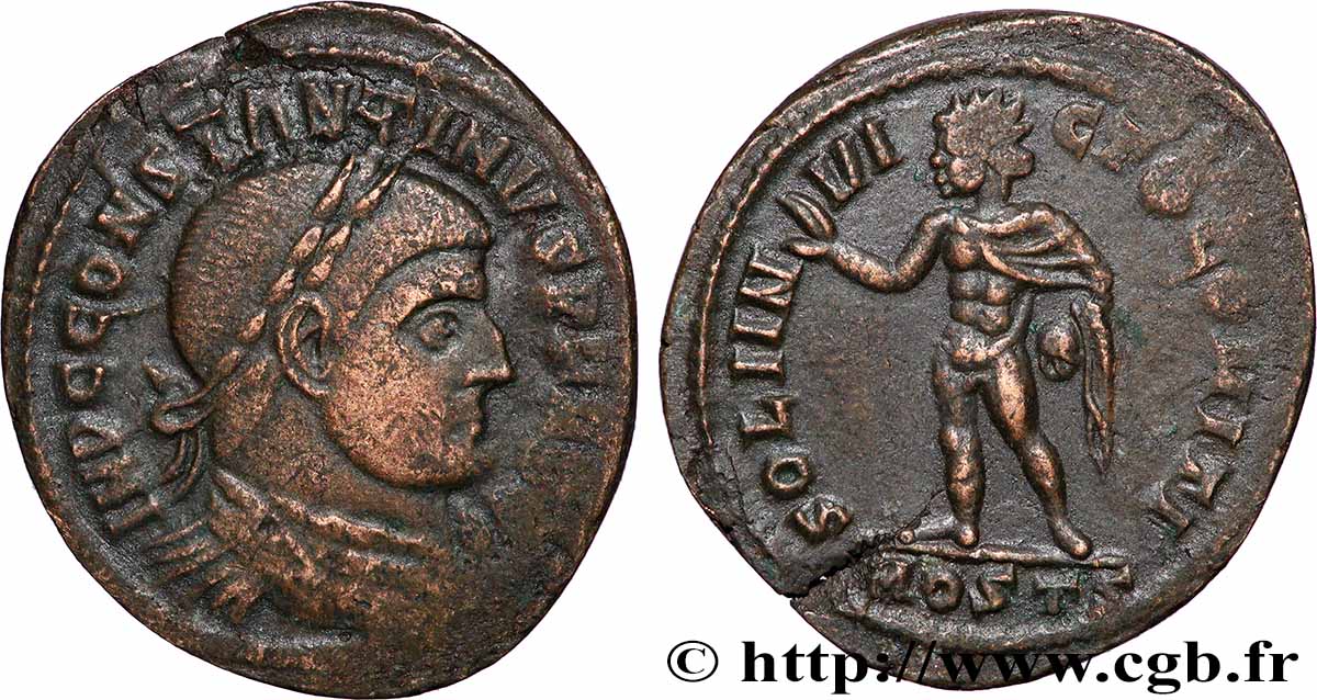 CONSTANTINUS I DER GROßE Follis ou nummus fVZ